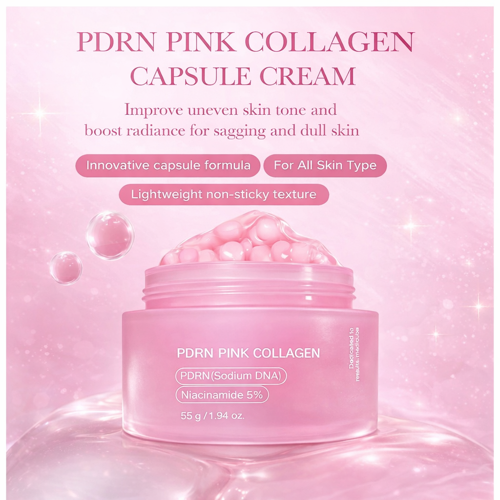 Pink Collagen Capsule Cream — Firmer, Glowing Skin